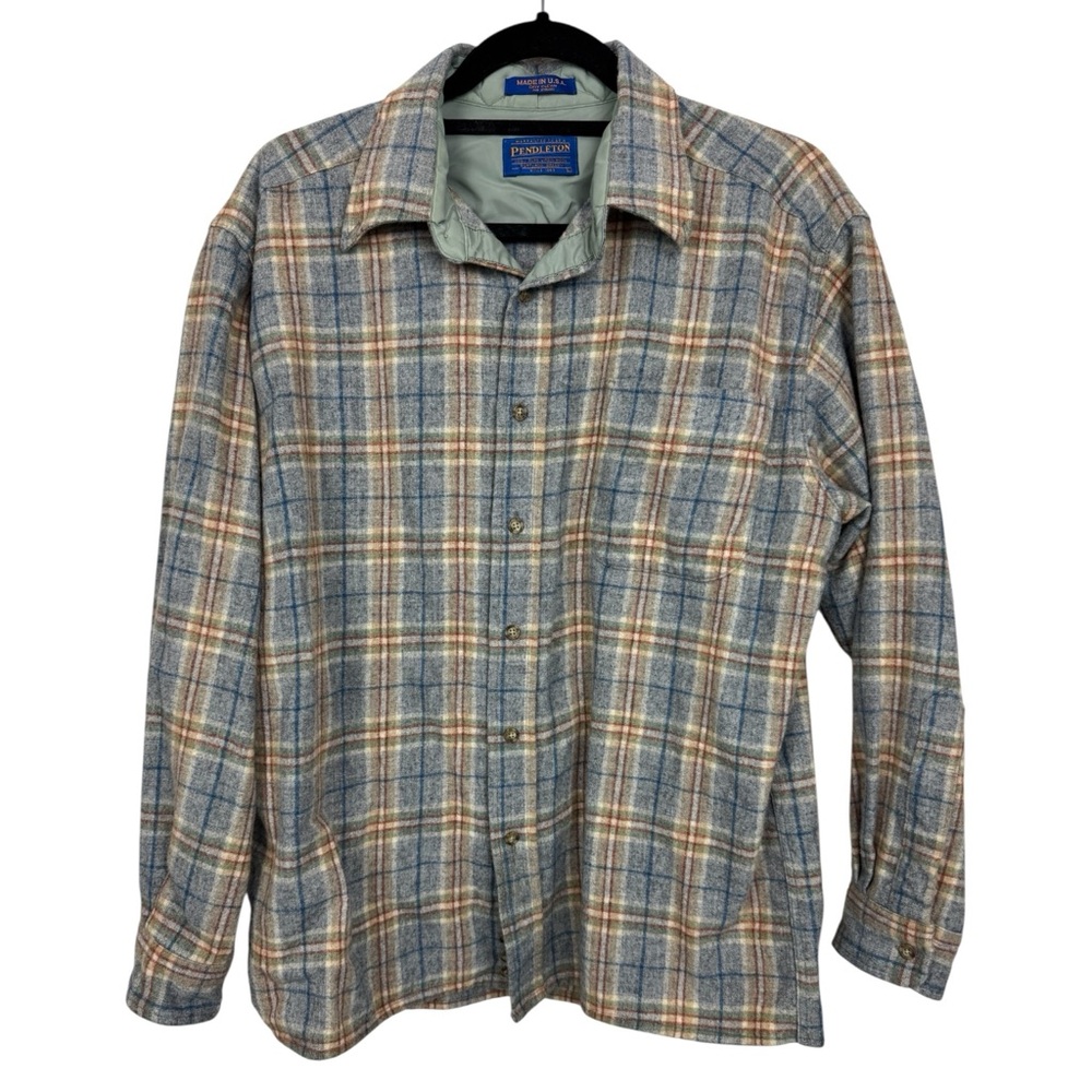 Pendleton Vintage Wool Plaid Button Down Shirt Sz… - image 2